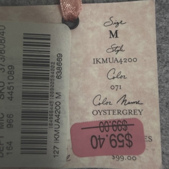 Silk Sleeveless Oyster Grey Blouse Size M Crochet/Beaded Collar Luxury - Picture 6 of 9